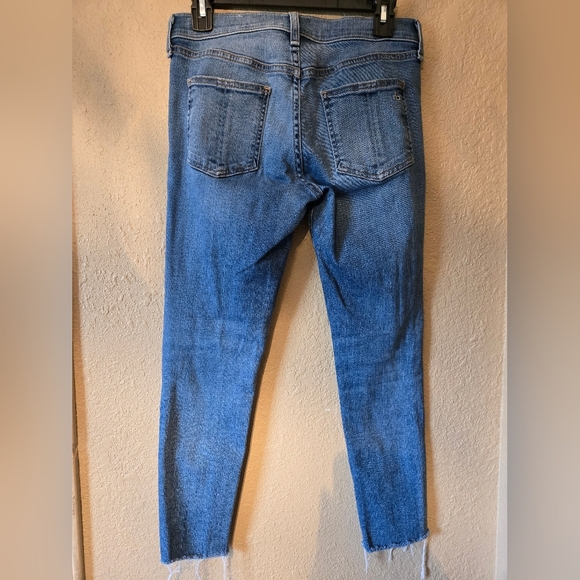 Rag & Bone Blue Ankle Cropped Jeans - Picture 4 of 11